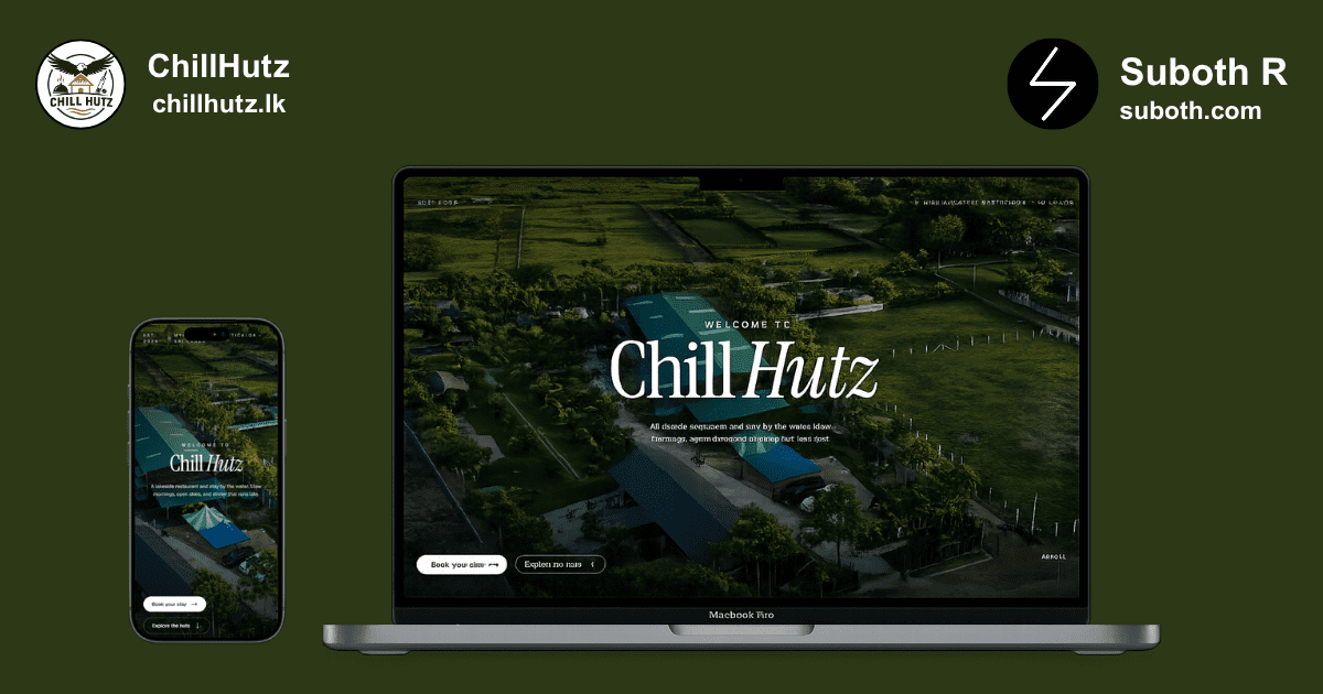 Chill Hutz — Garden Resort, Restaurant & Cricket Stadium, built by Suboth Ragunathan